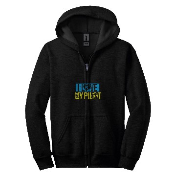 Discover I Love My Pilot Aviation Flight Aviator Student Pilots Zip Hoodies