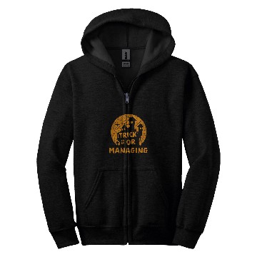Discover Trick or Managing Halloween Boss Scary Manager Funny Work Zip Hoodies