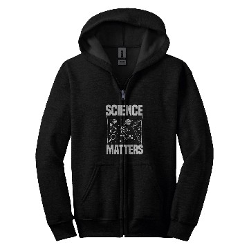 Discover Science Matters Scientist DNA Biology Physics Research 1 Zip Hoodies
