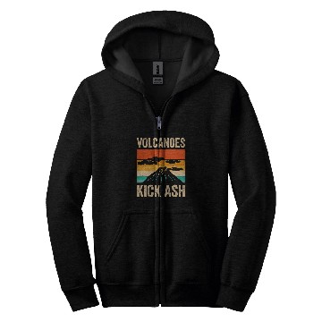 Discover Volcanoes Kick Ash 1 Zip Hoodies