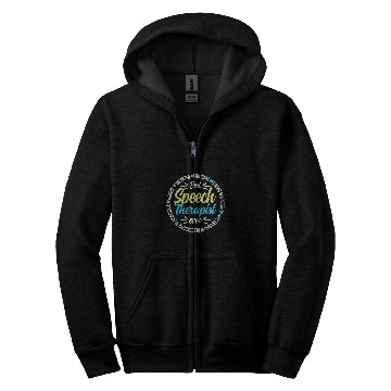 Discover Speech Therapy Speech Language Therapist Zip Hoodies