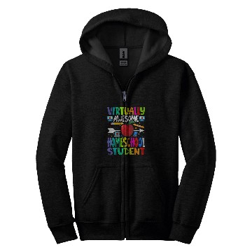 Discover Virtually Awesome Homeschool Student Back To School 1 Zip Hoodies