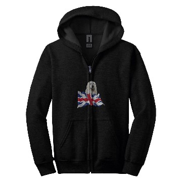 Discover Union Jack Flag Dog Great Pyrenees Zip Hoodies