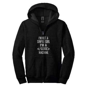 Discover I m not a Simple Girl Female Code Programmer Developer Geek Zip Hoodies