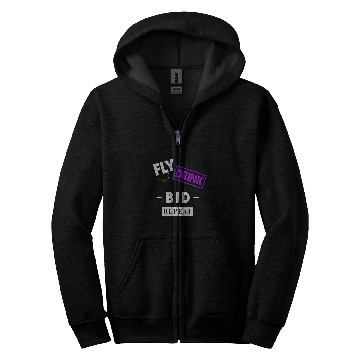 Discover Flight Attendant Pilot Fly Drink Bid Repeat Funny Zip Hoodies
