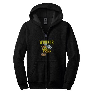 Discover Worker Bee for Bee Lover Beekeeper Zip Hoodies