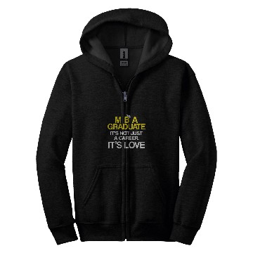 Discover MBA Student Business Degree Graduation 61 Zip Hoodies