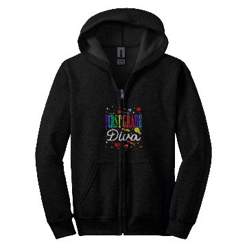 Discover First Grade Diva Back To School Teacher Student Zip Hoodies