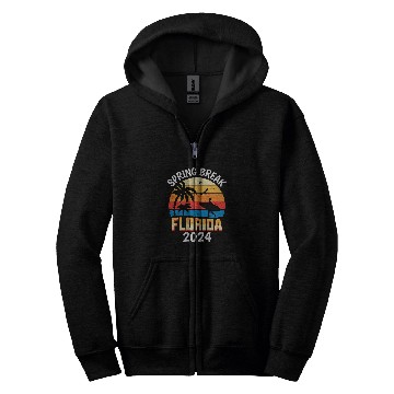 Discover Spring Break Florida 2024 College Student Spring Break Zip Hoodies