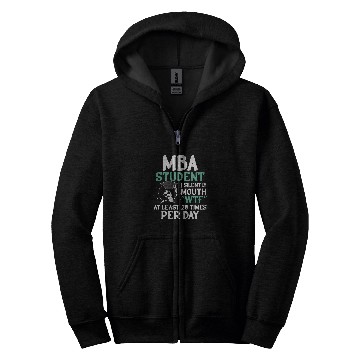 Discover MBA Student Business Degree Graduation 7 Zip Hoodies