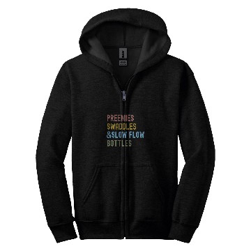Discover Preemies Swaddles Slow Flow Bottles NICU nurses Appreciation Zip Hoodies