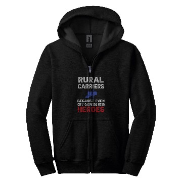 Discover Rural Mail Carrier Postal Worker Mail Carrier Mailman Zip Hoodies