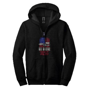 Discover Quadcopter Flying Design for a Patriotic Drone Pilot Zip Hoodies