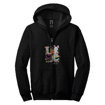 Discover stethoscope scrub cna nurses life easter day cute bunny eggs Zip Hoodies