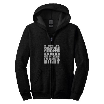 Discover Funny Coder Software Engineer Programming Programmer Dad Zip Hoodies