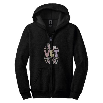 Discover Vet Receptionist Easter Bunny Veterinary Receptionist Zip Hoodies