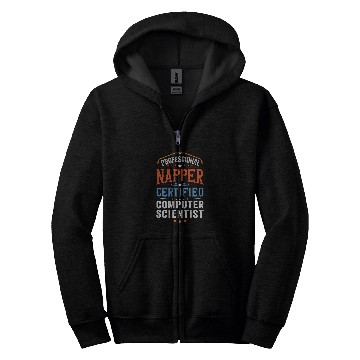 Discover Funny Data Programmer Retro Certified Computer Scientist Zip Hoodies