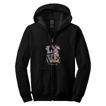 Discover Love nurses Easter Bunny Eggs Stethoscope Cute Scrub Women Zip Hoodies
