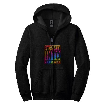 Discover Straight Into Kindergarten Tie Dye Teacher Back To School Zip Hoodies