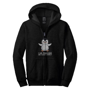 Discover I Like Penguins Maybe 3 People Zip Hoodies