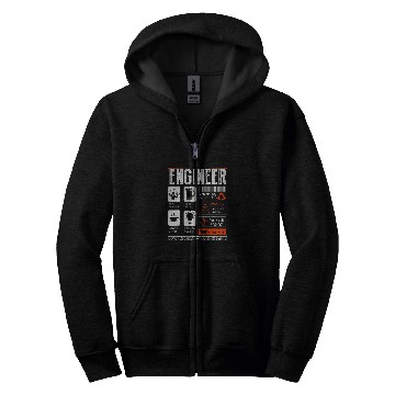 Discover Funny Engineer Engineering Student Zip Hoodies