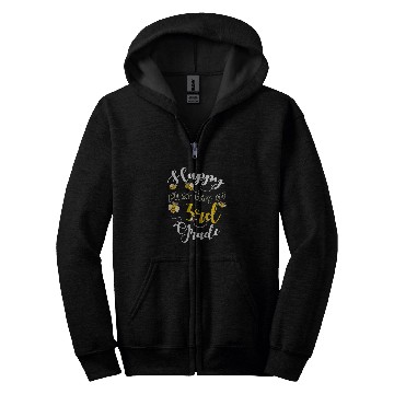 Discover Happy First Day Of 3rd Grade Bee Teacher Student Back School Zip Hoodies