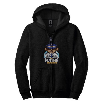 Discover Flying Monkey Pilot Zip Hoodies