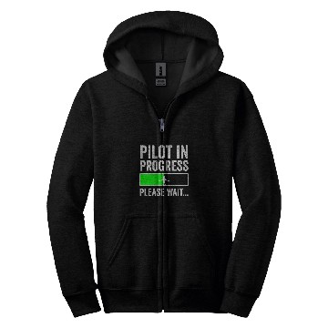Discover Funny Flight School Student Pilot In Progress Zip Hoodies