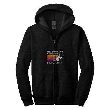 Discover Funny Flight Instructor Pilot Gift Spooky Halloween Witch Zip Hoodies