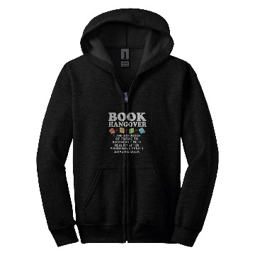 Discover Book Hangover Definition Zip Hoodies