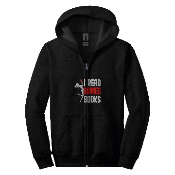 Discover I Read Banned Book Bookworm Reader Nerd Bookish Librarian Zip Hoodies