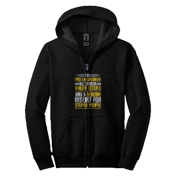 Discover Mail Carrier Postman Mailman Anger Issues Postal Worker Zip Hoodies