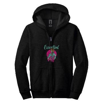 Discover Nursing Student Doctor Essential AF nurses Zip Hoodies