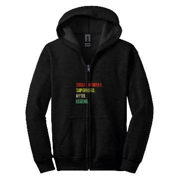Discover Social Worker Superhero Myth Legend Social Worker Zip Hoodies