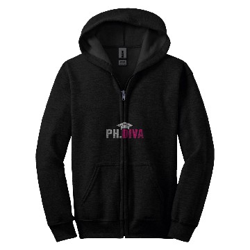 Discover Womens PhDiva PHD Student Graduation Degree Med Law School Zip Hoodies