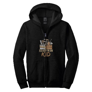 Discover Handyman Kid Hobby Worker Tinkerer Diy Zip Hoodies