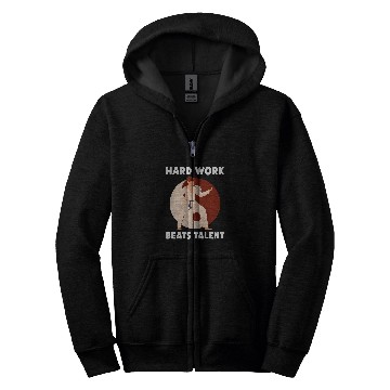 Discover Taekwondo Hard Work Beats Talent Karate Balance Zip Hoodies