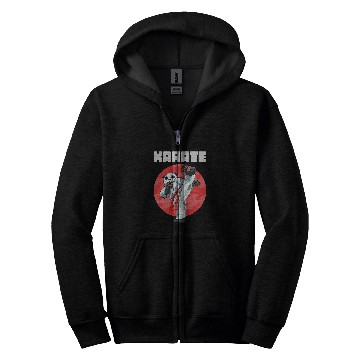 Discover Funny Karate Panda 2 Zip Hoodies