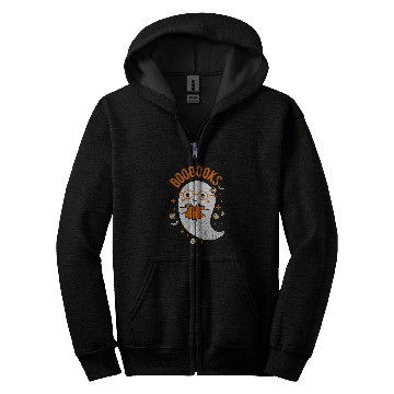 Discover cute ghosts book reading teacher school halloween 1 Zip Hoodies