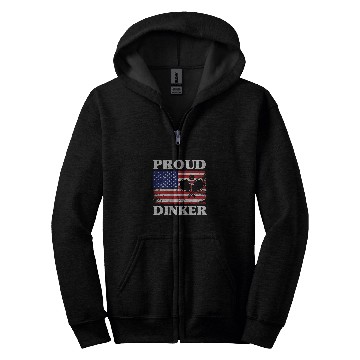 Discover Funny Pickleball Paddle Ball Player Lovers Pride USA Flag 2 Zip Hoodies
