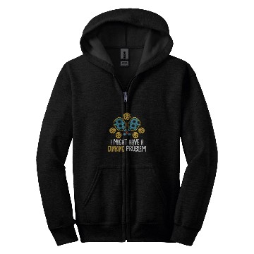 Discover Might Have Dinking Problem Pickleball Player Paddle Graphic Zip Hoodies