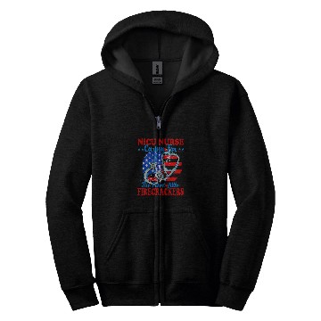 Discover Caring For The Cutest Firescrackers 4Th Of July Nicu nurses Zip Hoodies