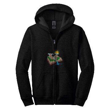 Discover Mens Creative Book Outdoors Scenery Mountain Sun Hiking Nerd Zip Hoodies