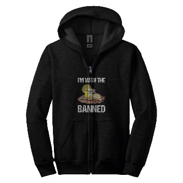 Discover Im With The Banned for a Book Lover Zip Hoodies