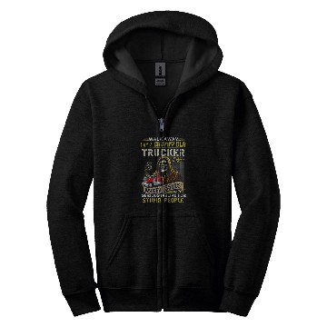 Discover walk away i am a grumpy old trucker i have anger issues Zip Hoodies