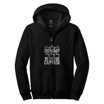 Discover Shrimp Boat Captain Shrimp Seafood Shellfish Zip Hoodies