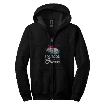 Discover pontoon queen pontooning boat lover Zip Hoodies