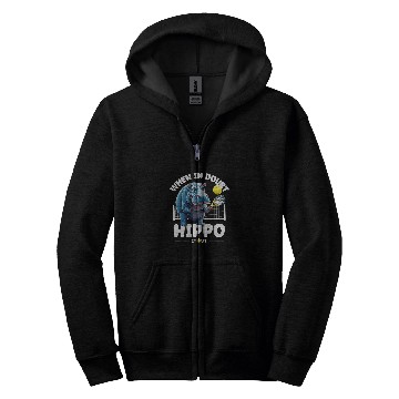 Discover Funny When In Doubt Hippo It Out Funny Hippo Pickleball Zip Hoodies