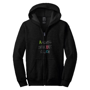 Discover Aprende Descubre Crece ABC Back to School Message 2 Zip Hoodies