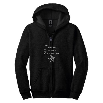 Discover Slamming A Ball Paddle Retirement Sport Player Pickleball Zip Hoodies